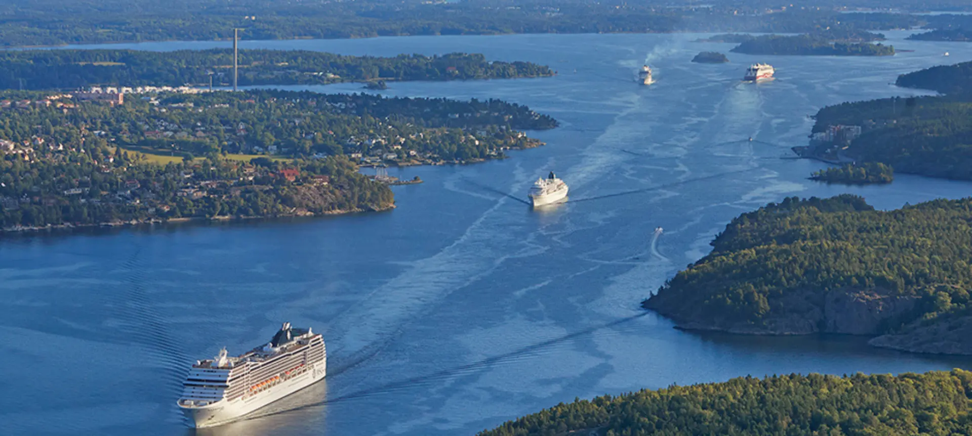 Archipelag sztokholmski widziany z lotu ptaka